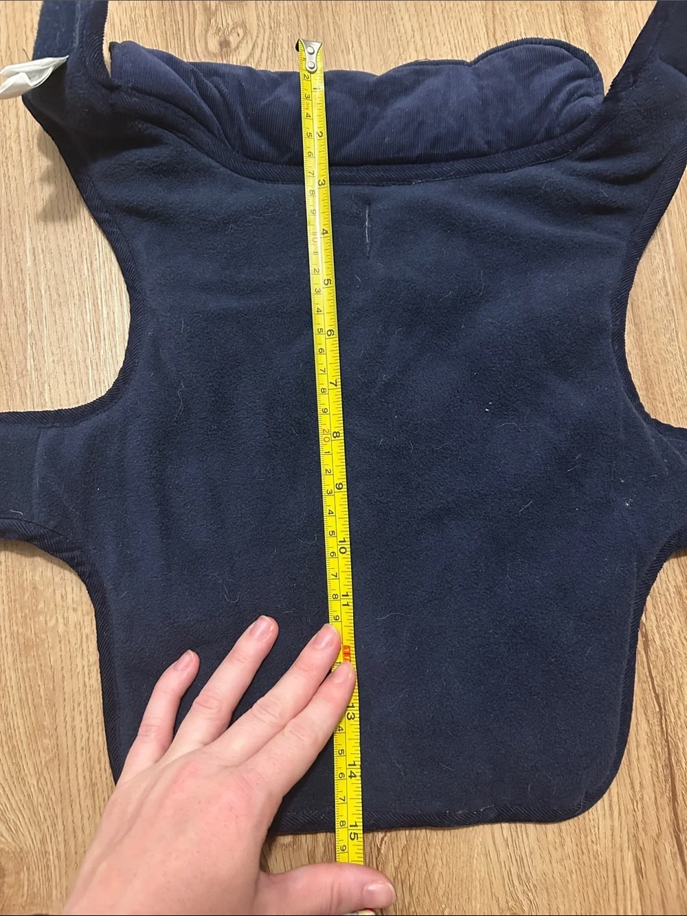 Small dog quilted navy jacket